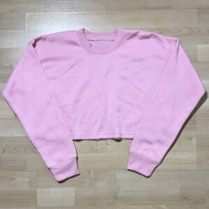 Blush Pink Cropped Sweatshirt